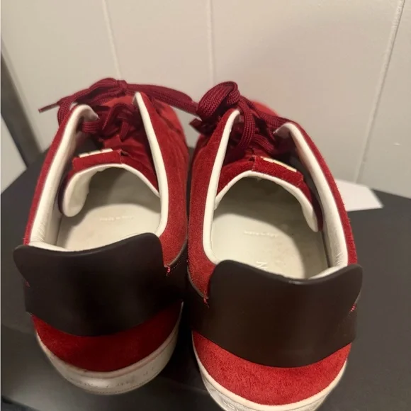 Louis Vuitton Red Suede Sneakers - Picture 7 of 9